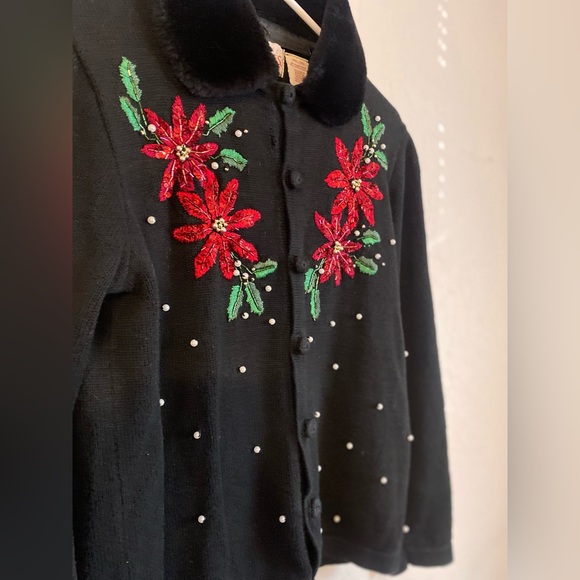 Christmas sweater Vintage 90’s Basic Editions Holiday Christmas sweater🎅🏻 - Picture 6 of 11